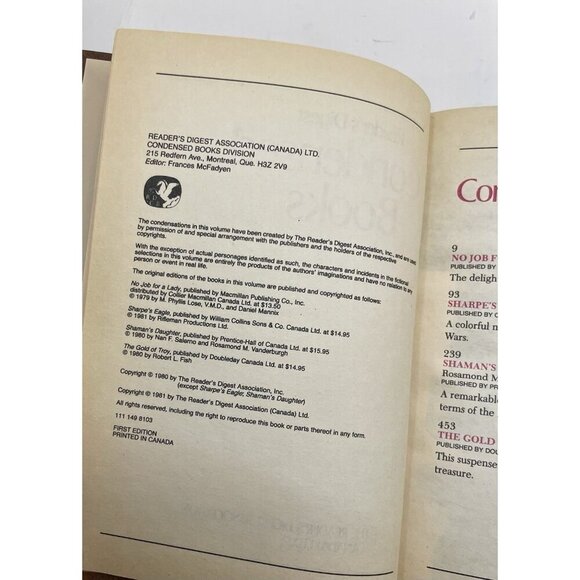 1981 Reader’s Digest 1st Ed Leather Bound Gilt HC Condensed Book Vtg NM - Picture 3 of 5